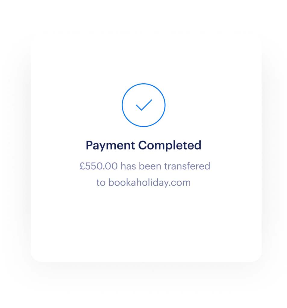 Pay by Link: successful payment confirmation screen