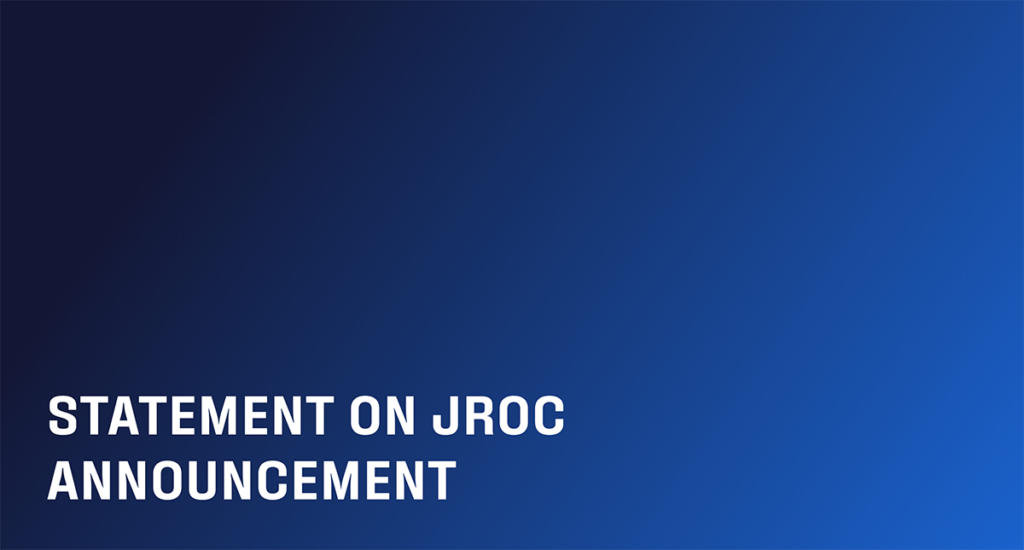 Statement on JROC's VRP announcement